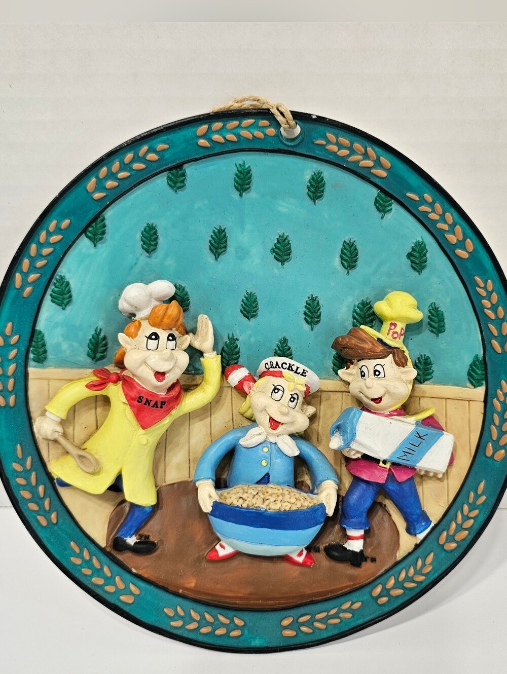 Vtg 90's Kellogg's Snap Crackle Pop Decorative 3D Embossed Plate